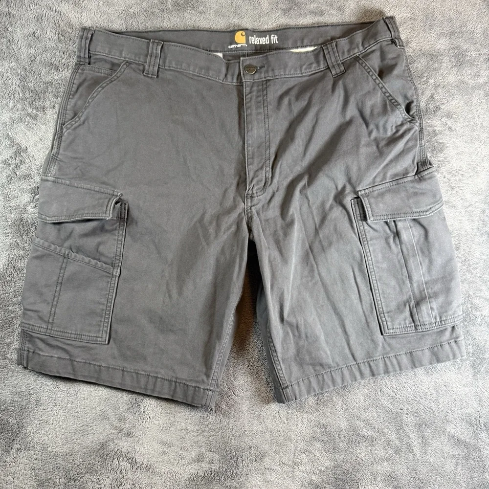 Carhartt Mens Rugged Flex Relaxed Fit Cargo Shorts Gray 103542 42